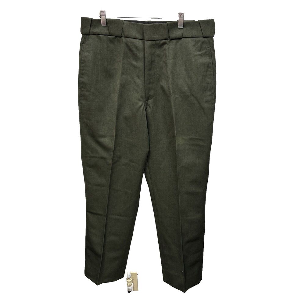 Elbeco Prestige Sheriff Duty Pants 38R New Green Polyester Wool Pockets Zip